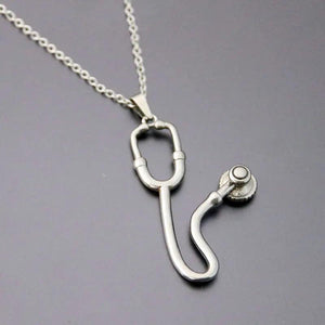 DIY 3D Funny Stethoscope Stainless Steel Custom Necklace