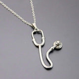 DIY 3D Funny Stethoscope Stainless Steel Custom Necklace