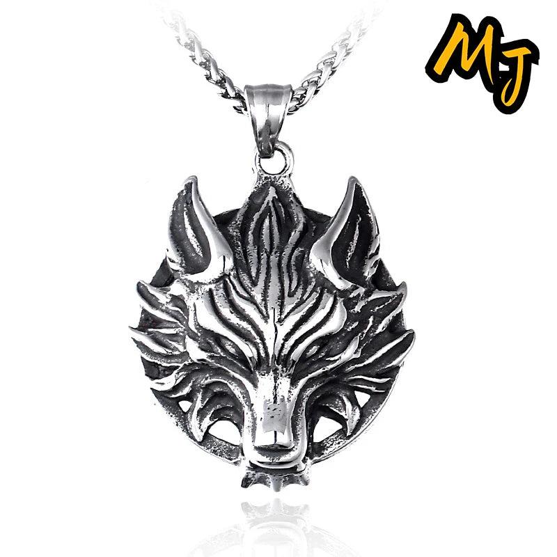Vintage Wolf Head Necklace Gothic Punk HipHop Animal Party Jewelry