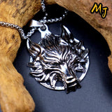 Vintage Wolf Head Necklace Gothic Punk HipHop Animal Party Jewelry
