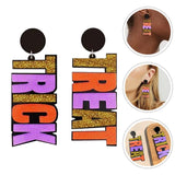 Halloween Earrings Spooky Drop Dangle Asymmetrical Trick Or Treat Earrings
