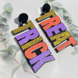 Halloween Earrings Spooky Drop Dangle Asymmetrical Trick Or Treat Earrings