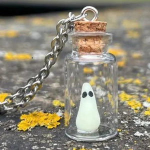 Glow In Dark Adopt A Ghost Necklace Halloween Jewellery