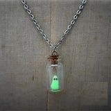 Glow In Dark Adopt A Ghost Necklace Halloween Jewellery