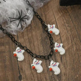 Funny Pumpkin Ghost Necklace Halloween Collarbone Chain