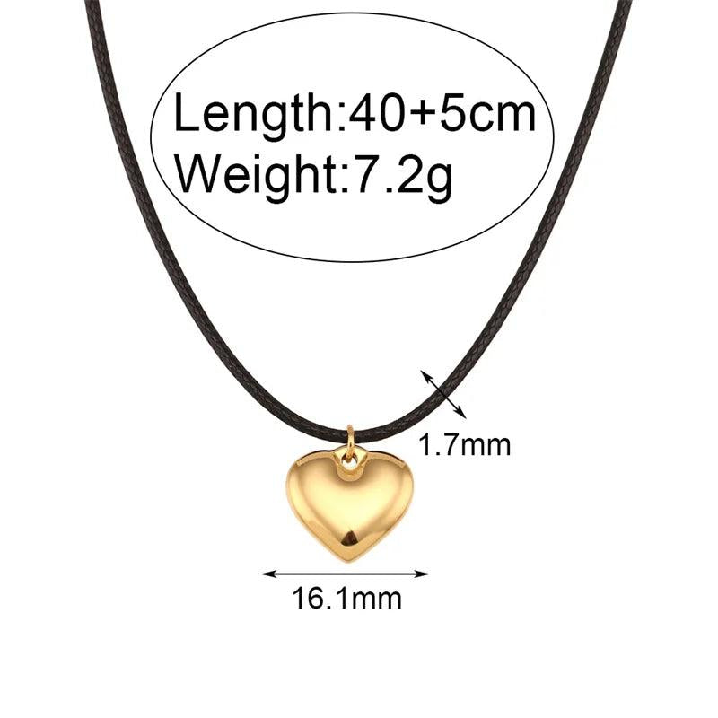 Goth Heart Pendant Choker Halloween Necklace Women
