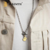 Halloween Ghost Pendant Necklace Stainless Steel Cowhide Women's Party