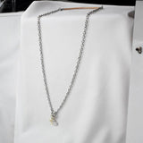 Halloween Ghost Pendant Necklace Stainless Steel Cowhide Women's Party