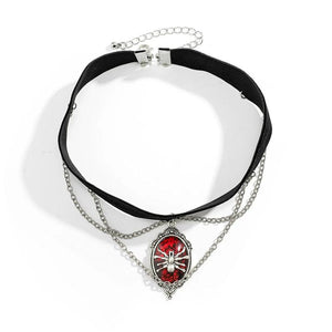 Gothic Spider Choker Necklace for Women Halloween Accessories