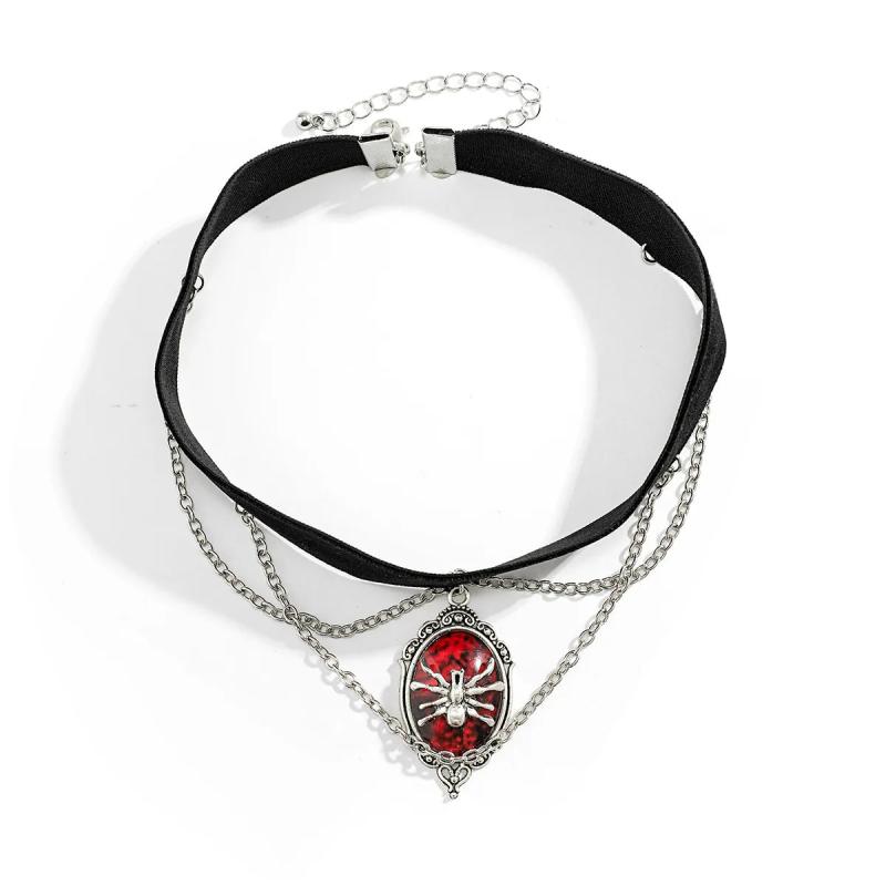 Gothic Spider Choker Necklace for Women Halloween Accessories