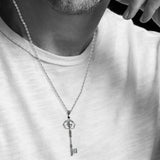 Vintage Skull Necklace Statement Pendant Chain Gothic Jewelry Punk Choker Chain