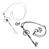 Vintage Skull Necklace Statement Pendant Chain Gothic Jewelry Punk Choker Chain