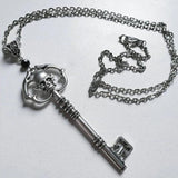 Vintage Skull Necklace Statement Pendant Chain Gothic Jewelry Punk Choker Chain