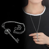 Vintage Skull Necklace Statement Pendant Chain Gothic Jewelry Punk Choker Chain