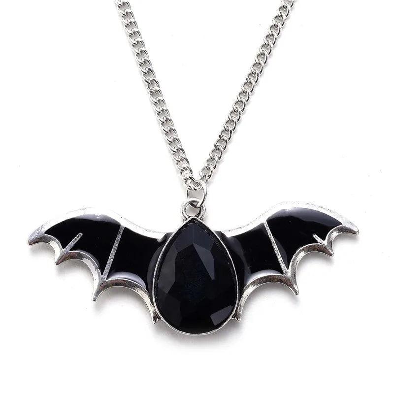 Bat Necklace Personality Animal Punk Pendant Chain Halloween Party Jewelry