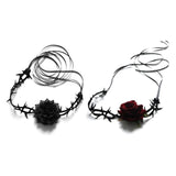 Sexy Thorny Rose Choker Necklaces Collar Choker Women