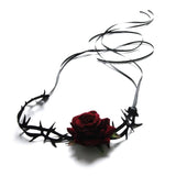 Sexy Thorny Rose Choker Necklaces Collar Choker Women