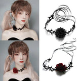 Sexy Thorny Rose Choker Necklaces Collar Choker Women