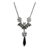 Halloween Bat Necklace Gothic Pendant for Women