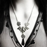 Halloween Bat Necklace Gothic Pendant for Women