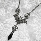 Halloween Bat Necklace Gothic Pendant for Women