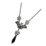 Halloween Bat Necklace Gothic Pendant for Women