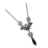 Halloween Bat Necklace Gothic Pendant for Women