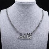 Zombie Family Halloween Necklaces Stainless Steel Chain