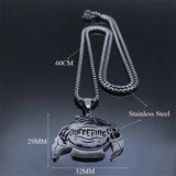 Witchcraft Divination Crystal Ball Necklace Halloween Gift