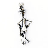 Hiphop Skeleton Skull Pendant Stainless Steel Necklace Chain