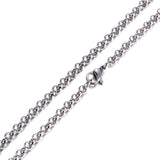 Rose Flower Vintage Stainless Steel Cross Pendant Necklaces for Women Men