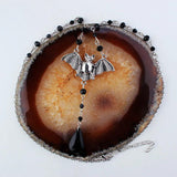 Gothic Bat Pendant Necklace Exaggerated Crystal Choker Jewelry