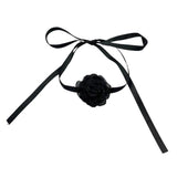 Rose Flower Collarbone Chain Lace Flower Necklace Wedding Halloween