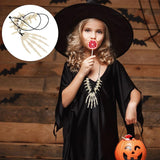 Halloween Pendant Decor Head Bone Necklace Ivory Creepy Jewelry