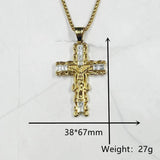 Cross Necklace Locket Gothic Halloween Punk Jesus Christ Gift