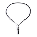 Gothic Crystal Stone Column Pendant Necklace for Women