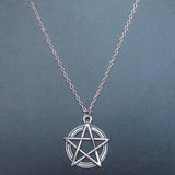 Pentagram Pentacle Star Pendant Necklace Goth Vintage Jewelry
