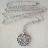Pentagram Pentacle Star Pendant Necklace Goth Vintage Jewelry