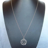 Pentagram Pentacle Star Pendant Necklace Goth Vintage Jewelry