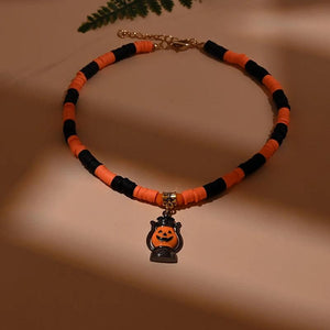 Halloween Pumpkin Pendant Necklace for Girls