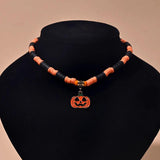 Halloween Pumpkin Pendant Necklace for Girls