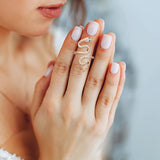 2 Pcs Snake Shaped Metal Rings, Men Ladies Retro Design, Opening Women