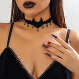Punk Star Charm Necklace Geometric Cotton Neck Chain for Women