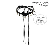 Punk Star Charm Necklace Geometric Cotton Neck Chain for Women