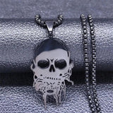 Heavy Metal Skull Stainless Steel Chain Necklace Halloween Gift