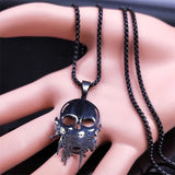 Heavy Metal Skull Stainless Steel Chain Necklace Halloween Gift