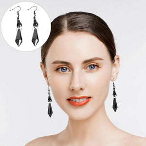 Bat Earrings Halloween Crystal Decorate Gothic Jewelry Dangle Alloy Women