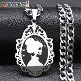 Goth Skeleton Skull Spider Wep Necklace Pendant Halloween Gift N7930S08