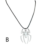 Spiders Necklace Halloween Pendant Clavicular Chain Men Neckchain Silver