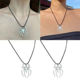 Spiders Necklace Halloween Pendant Clavicular Chain Men Neckchain Silver